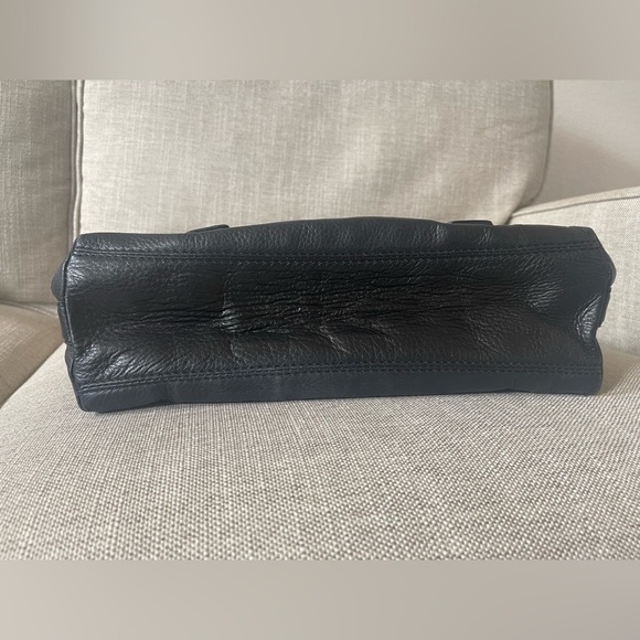 Michael Kors Black Pebbled Leather Hobo Slouch Bag Silver Hardware - Picture 8 of 8